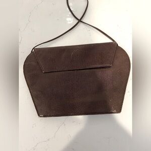 Walter Steiger Vintage Crossbody Leather Purse. Brown leather.